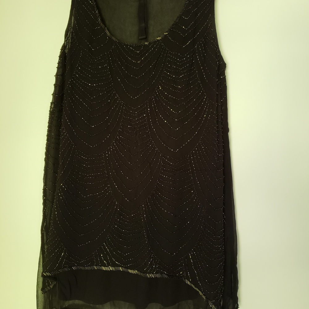Beaded Gold Hawk Blouse
